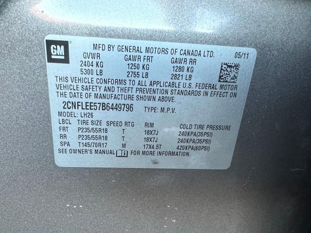 2CNFLEE57B6449796 | 2011 Chevrolet equinox lt