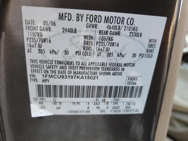 1FMCU93197KA15021 | 2007 Ford escape xlt