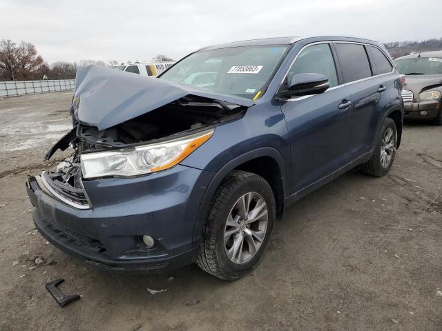 VIN 5TDJKRFH3ES012213 2014 Toyota Highlander, Xle no.1