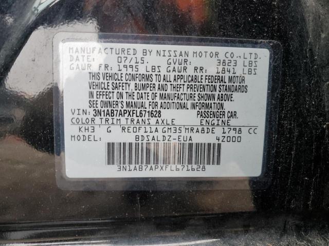 3N1AB7APXFL671628 | 2015 NISSAN SENTRA S