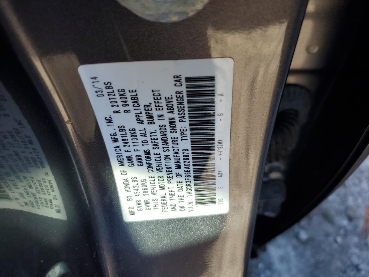 1HGCR3F86EA026879 2014 Honda Accord Exl 1HGCR3F86EA026879 2014 Honda Accord Exl