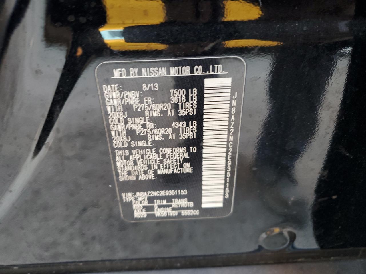 JN8AZ2NC2E9351153 2014 Infiniti Qx80