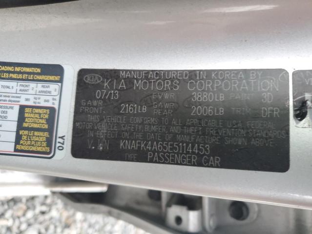 KNAFK4A65E5114453 | 2014 KIA FORTE LX