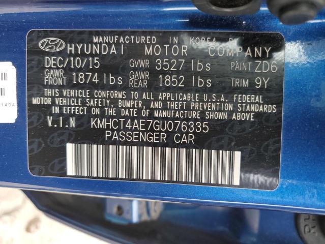 KMHCT4AE7GU076335 | 2016 HYUNDAI ACCENT SE