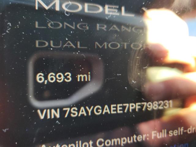 7SAYGAEE7PF798231 | 2023 TESLA MODEL Y