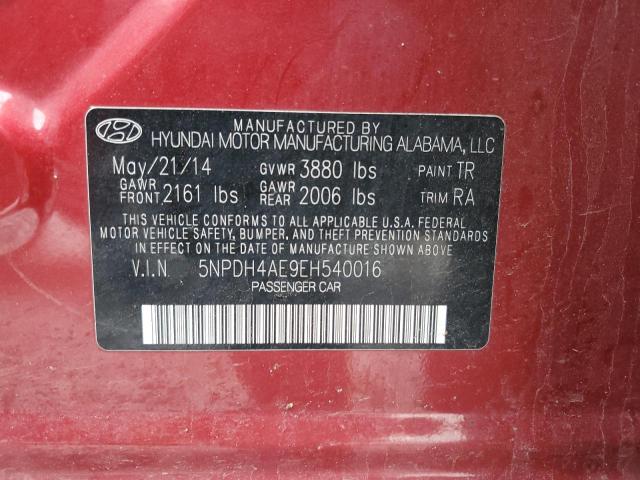 5NPDH4AE9EH540016 | 2014 HYUNDAI ELANTRA SE