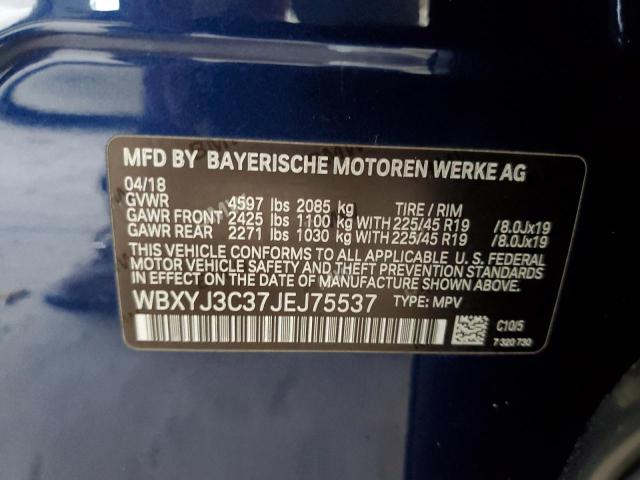 VIN WBXYJ3C37JEJ75537 2018 BMW X2, Sdrive28I no.13