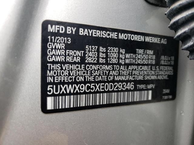 5UXWX9C5XE0D29346 | 2014 BMW X3 XDRIVE2