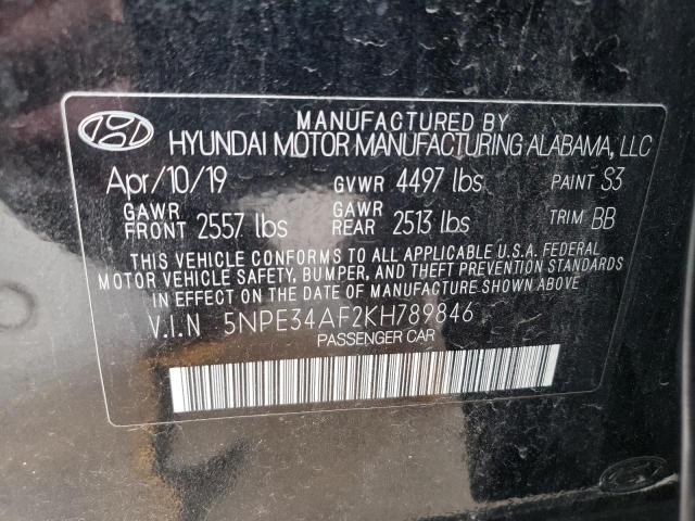 5NPE34AF2KH789846 | 2019 HYUNDAI SONATA LIM