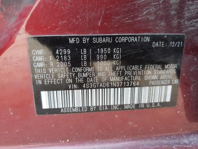 4S3GTAD61N3713764 | 2022 SUBARU IMPREZA PR