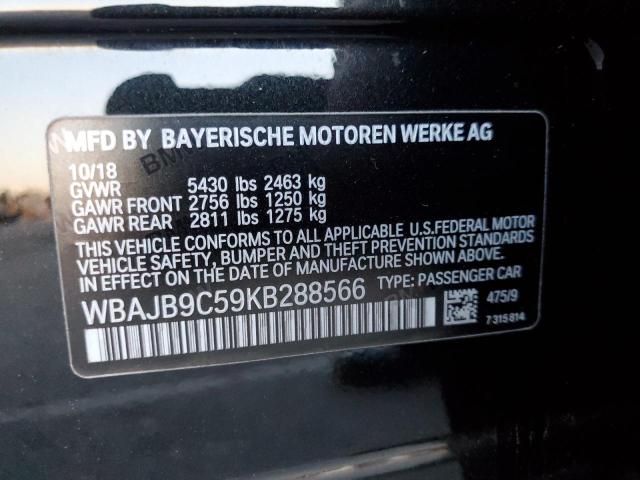 WBAJB9C59KB288566 2019 BMW M5, photo no. 12