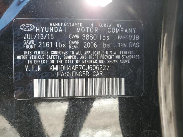 2016 Hyundai Elantra Se 1.8L(VIN: KMHDH4AE7GU606227
