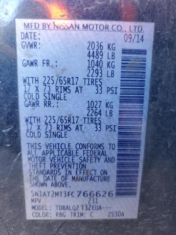 5N1AT2MT3FC766626 2015 NISSAN ROGUE