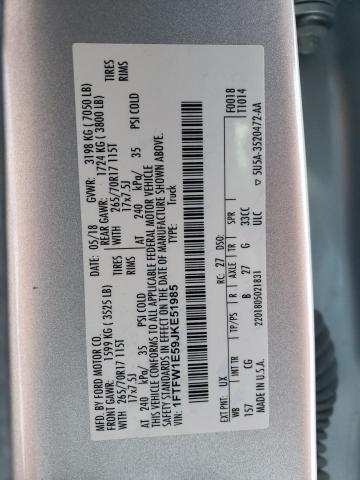 2018 FORD F150 SUPER - 1FTFW1E59JKE51985