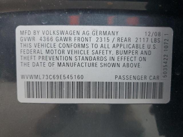 WVWML73C69E545160 2009 Volkswagen Cc Sport