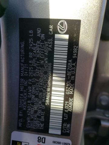 58ADZ1B13MU098866 | 2021 Lexus es 350 base