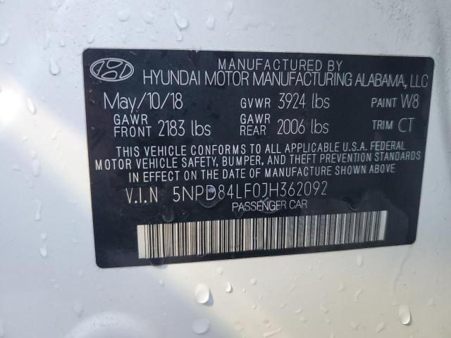 5NPD84LF0JH362092 | 2018 HYUNDAI ELANTRA SE