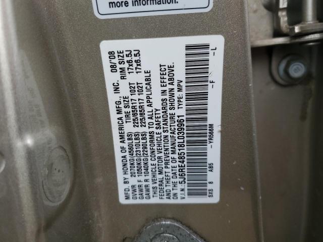 5J6RE48518L039961 | 2008 Honda cr-v ex
