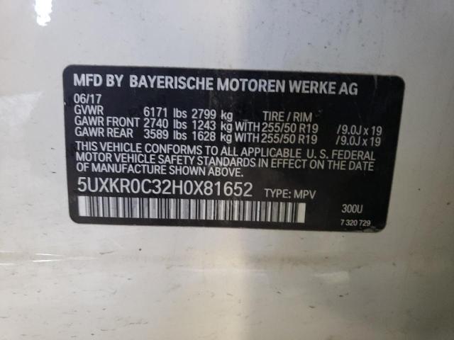 5UXKR0C32H0X81652 2017 BMW X5, photo no. 13