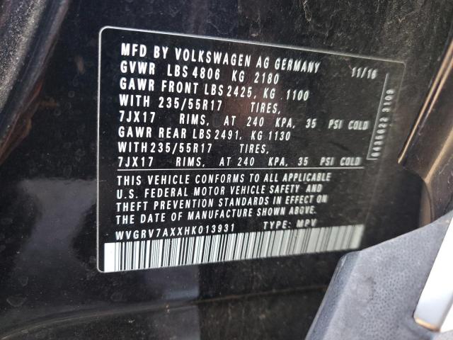 2017 VOLKSWAGEN TIGUAN WOL - WVGRV7AXXHK013931