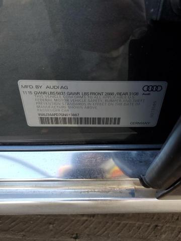 2016 AUDI A8 QUATTRO WAU34AFD7GN013887