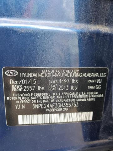 5NPE24AF3GH355753 | 2016 HYUNDAI SONATA SE