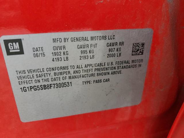 2015 CHEVROLET CRUZE LTZ - 1G1PG5SB8F7300531