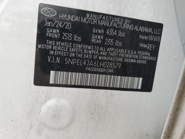 5NPEL4JA6LH028579 | 2020 HYUNDAI SONATA SEL