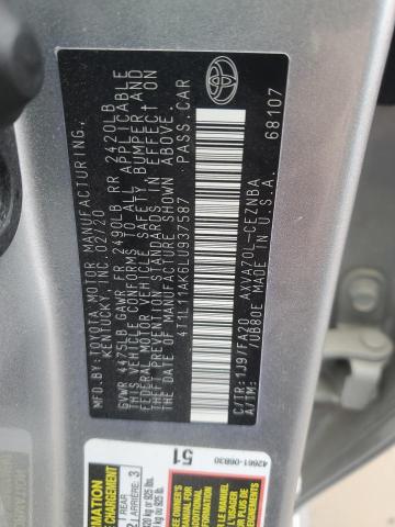 2020 TOYOTA CAMRY LE - 4T1L11AK6LU937587