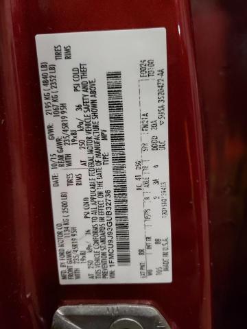 1FMCU9J93GUB32736 | 2016 Ford escape titanium