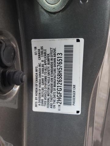2HGFG12658H576513 | 2008 Honda civic lx