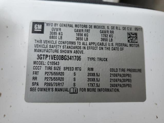 2011 GMC Sierra C1500 Sle VIN: 3GTP1VE00BG341706 Lot: 81161263