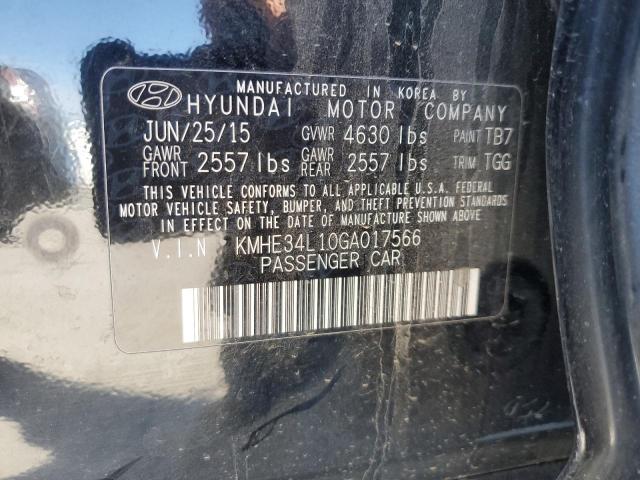 KMHE34L10GA017566 | 2016 HYUNDAI SONATA HYB