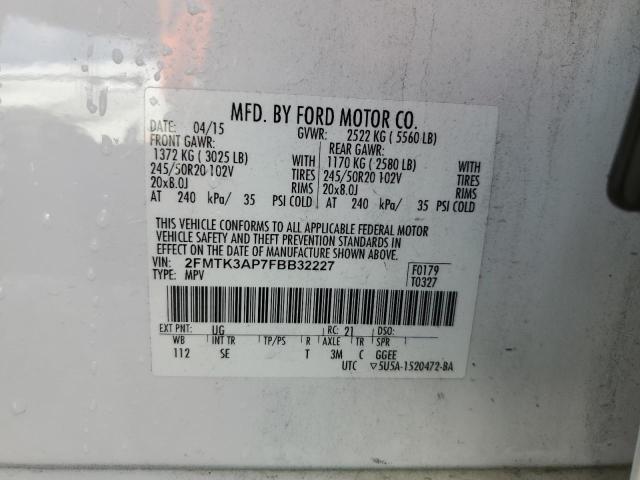 2FMTK3AP7FBB32227 2015 FORD EDGE, photo no. 13