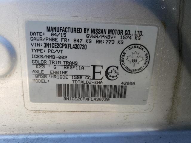 2015 NISSAN VERSA NOTE - 3N1CE2CPXFL430720