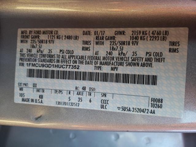 1FMCU9GD1HUC77352 2017 FORD ESCAPE - Image 13