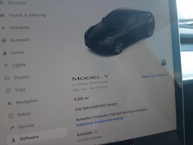 7SAYGDEE3PF778429 | 2023 Tesla model y