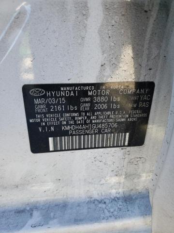 KMHDH4AH1GU485706 | 2016 HYUNDAI ELANTRA SE