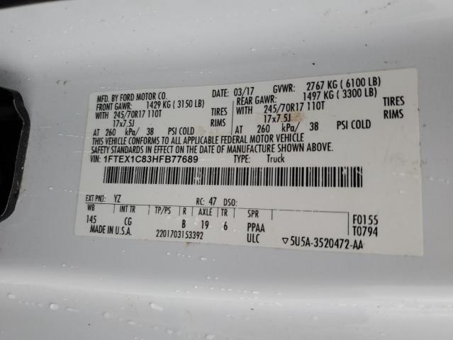 2017 FORD F150 SUPER - 1FTEX1C83HFB77689