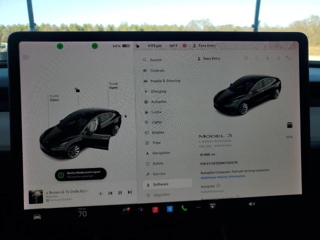 5YJ3E1EB6KF391576 | 2019 TESLA MODEL 3