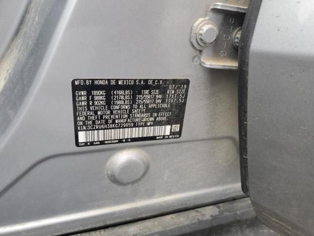 2019 HONDA HRV 3CZRU6H38KG729059