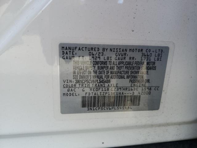 3N1CP5CV6PL545486 | 2023 Nissan kicks sv