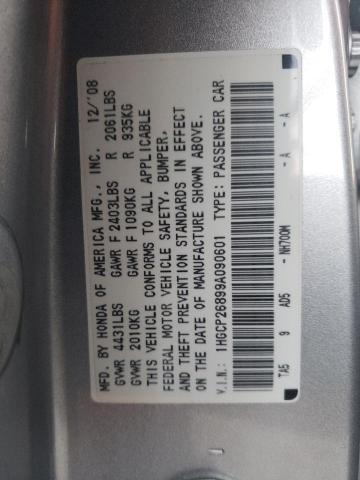 1HGCP26899A090601 | 2009 Honda accord exl