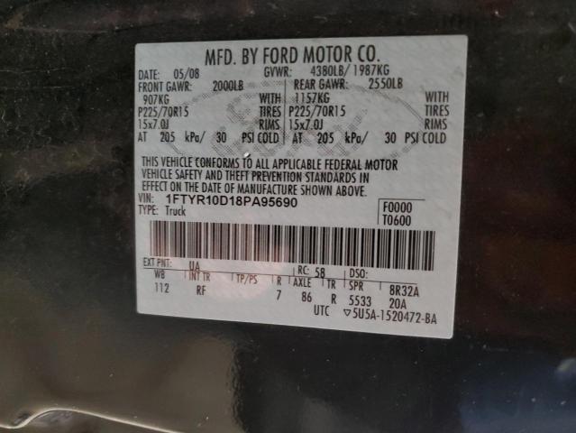 1FTYR10D18PA95690 | 2008 Ford ranger