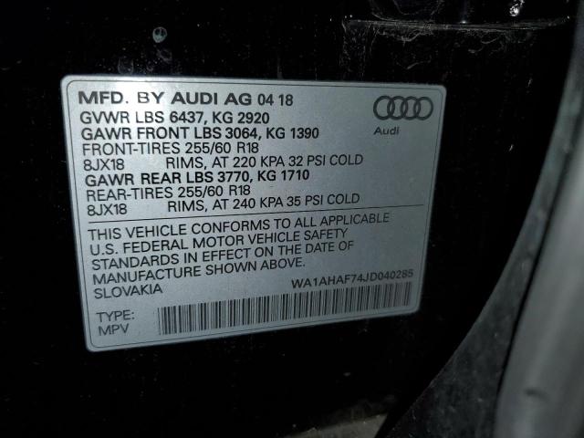 VIN WA1AHAF74JD040285 2018 Audi Q7, Premium no.13