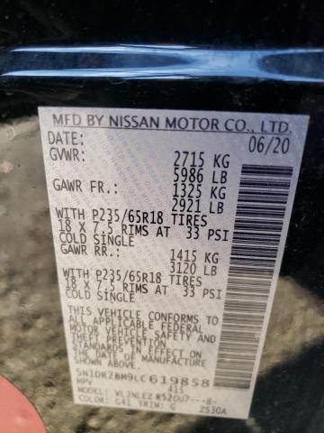 5N1DR2BM9LC619858 | 2020 NISSAN PATHFINDER