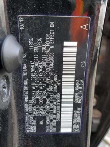 VIN 5TDBK3EH0DS189805 2013 Toyota Highlander, Base no.14