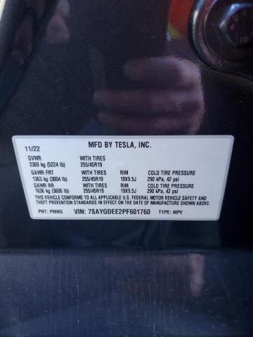 7SAYGDEE2PF601760 | 2023 Tesla model y