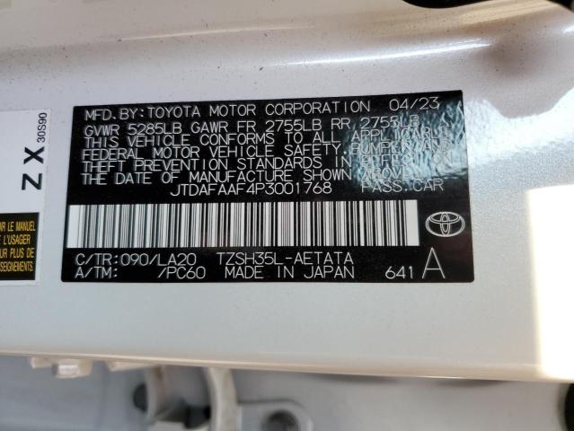 2023 TOYOTA CROWN PLAT - JTDAFAAF4P3001768