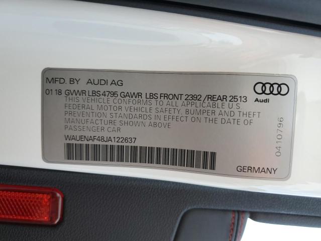 WAUENAF48JA122637 2018 AUDI A4, photo no. 12